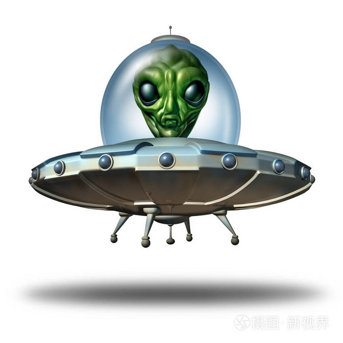 在一架飞碟外星人