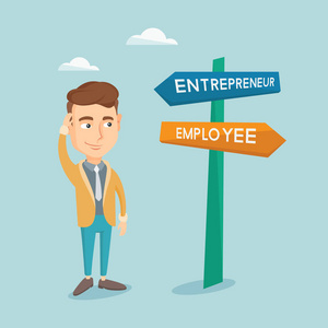 企业迷茫迷茫的男人选择职业通路照片