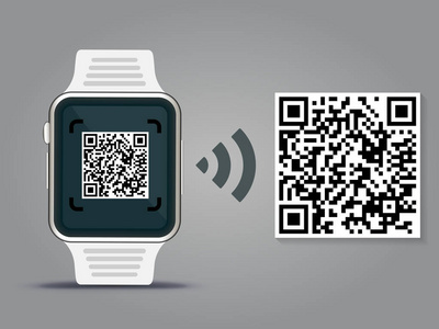 Qr 码解码与 smartwatch快速响应代码业务信息图表模板