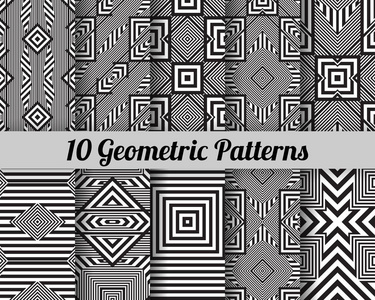 10 geometricpatterns 一套