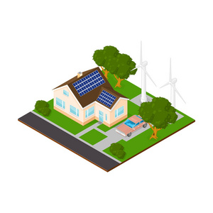 等距现代生态住宅与可再生能源