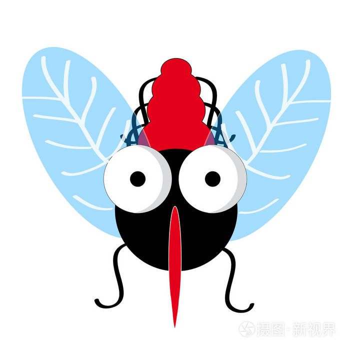 在白色背景上的蚊子