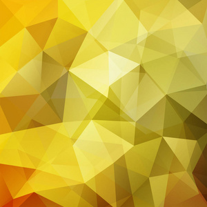几何图案，多边形三角形矢量在黄色色调的背景。图模式