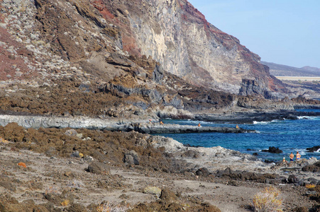 在 Tacoron 附近耶罗岛的海岸线。加那利群岛。西班牙