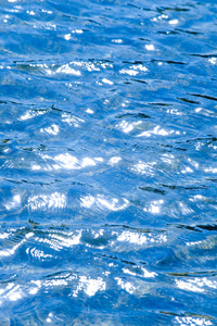 纹理背景。 池中的水是在反光下拍摄的。 太阳在波浪上的眩光