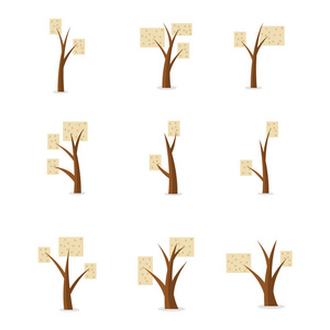 矢量图的树风格独特