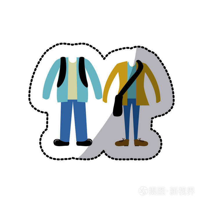 女装和男装衣服插画 正版商用图片0x9lfz 摄图新视界