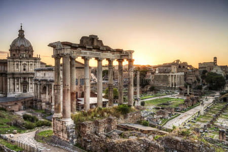 罗马废墟，罗马帝国的论坛。