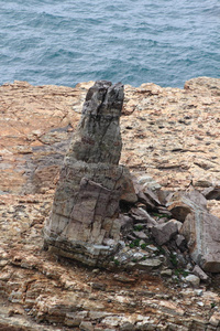 岩石海洋海岸海角基岩地质古代历史露头天空纪念碑悬崖考古遗址地层