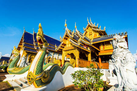 泰国清迈省寺庙瓦班登图片