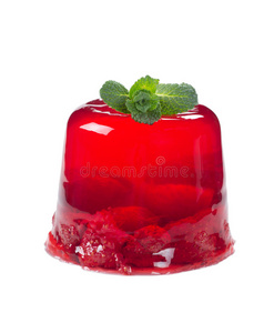 草莓明胶草莓果冻照片