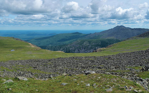 俄罗斯孔扎科夫斯基岩石山iov高原全景图