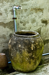 农业 古老的 喷泉 亚洲 罐子 环境 蜻蜓 洗澡 液体 滴水