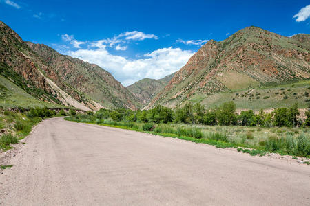 风景 秋天 五颜六色 国家 土壤 吉尔吉斯斯坦 亚洲 场景