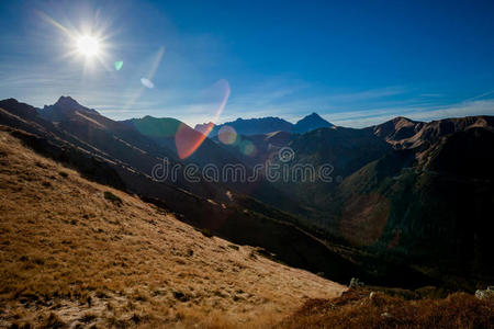 美丽的塔特里山脉风景