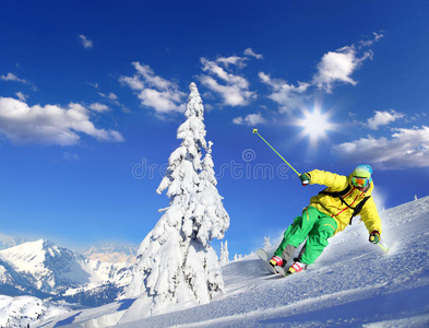 高山滑雪者
