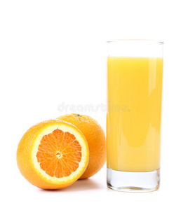 一杯新鲜橙汁。