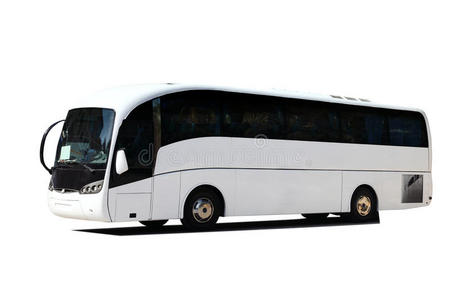 白色旅游巴士