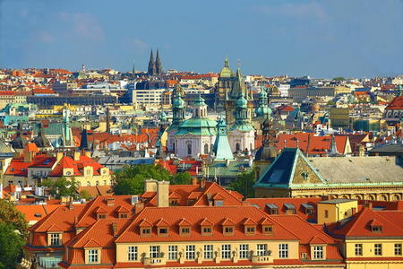 布拉格全景，老城，布拉格，捷克共和国