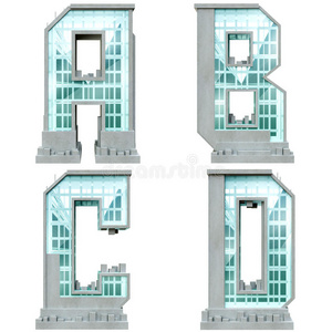 城市建筑形式的字母表。