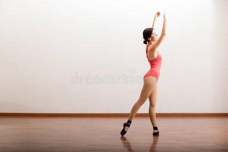 可爱的芭蕾舞演员表演