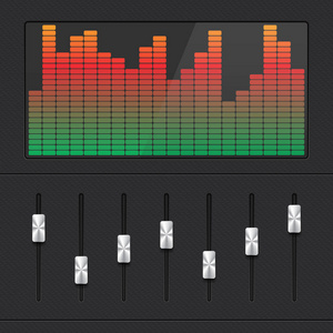 矢量音乐均衡器。矢量图