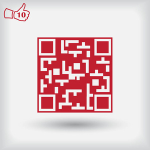 Qr 代码图标。Web 矢量风格