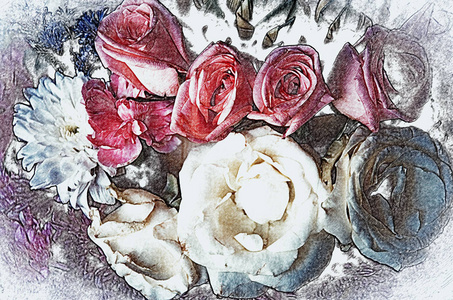 玫瑰艺术模板图片