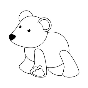 可爱的北极熊玩具婴儿玩具图标