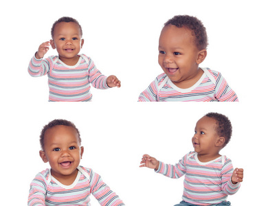 非洲裔美国人的孩子的照片拼贴