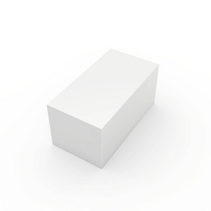 白色背景上空白纸板包装盒照片