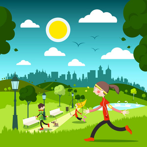 阳光灿烂的日子卡通图片