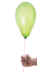 牵手绿色气球