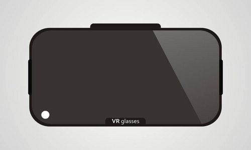 虚拟现实的眼镜。虚拟现实技术。矢量图