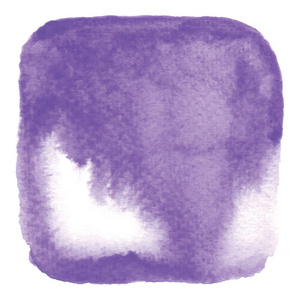 白色背景上的抽象紫罗兰色水彩