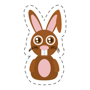 复活节兔子图标形象设计
