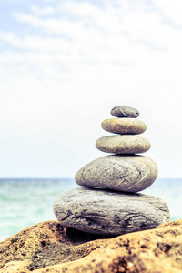 石头平衡灵感健康概念图片
