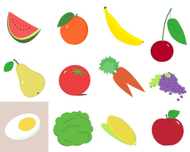 水果和蔬菜的剪贴画