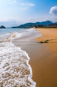 美丽的海景，蓝色的天空