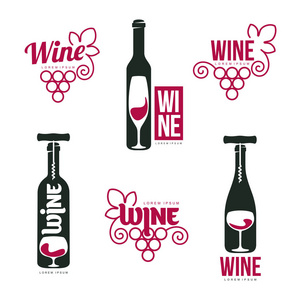 葡萄酒的标志模板