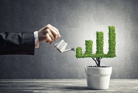 收益成就投资收益的概念照片