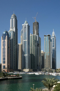 现代摩天大楼，迪拜码头，迪拜，阿拉伯联合酋长国
