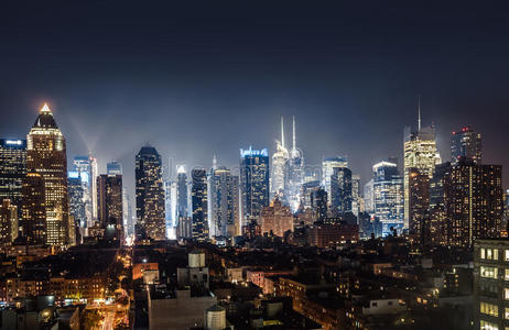 曼哈顿市中心夜景
