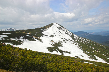 在喀尔巴阡山的春天风景