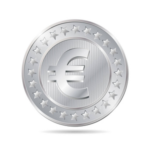 硬币与欧元符号