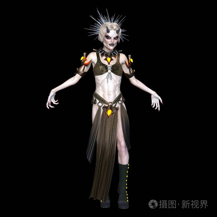 3d cg 渲染的一个女的怪物照片-正版商用图片0xe4mg-摄图新视界