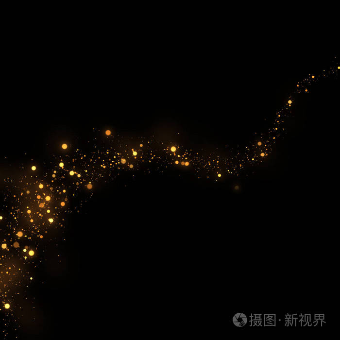 闪闪发光的星星灰尘足迹和散景的背景.神奇的摘要