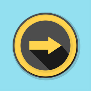 正确的方向前进道路标志牌上写图标照片