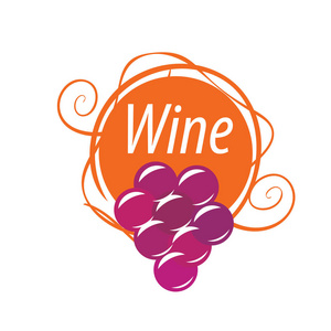 串葡萄葡萄酒徽标
