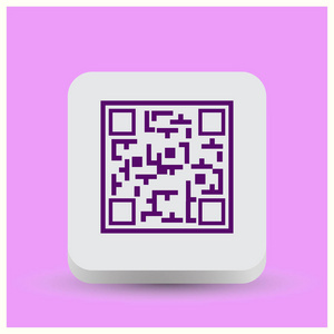 Qr 代码图标。Web 矢量风格